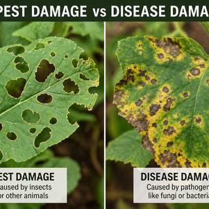 Signs of Pest Damage vs. Disease